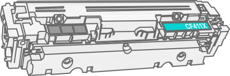 Toner HP CF 411X, 410X - azurový